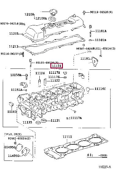 1110175022 Toyota Cylinderhead (exch)