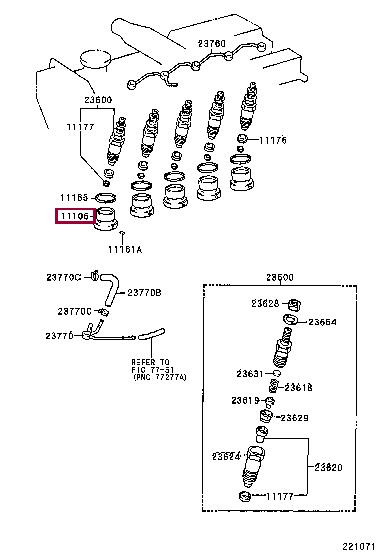 1110617021 Toyota Prechamber