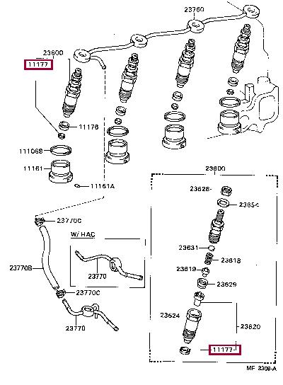 1117754020 Toyota Fuel injector gasket