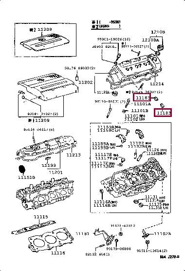 1118320010 Toyota Cylinder head plug