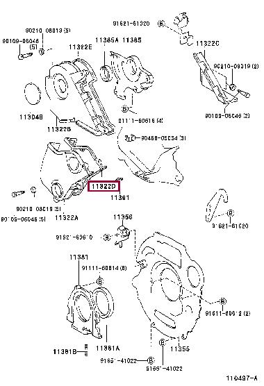 1132864070 Toyota GASKET, TIMING BELT