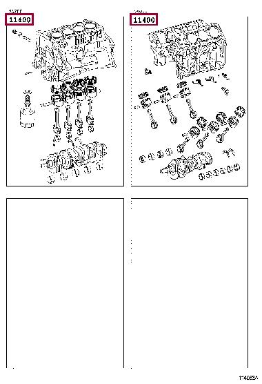 1140039095 Toyota Cylinder block assembly