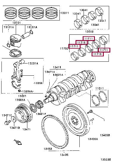 Toyota 11701-27012-02 Auto part 117012701202