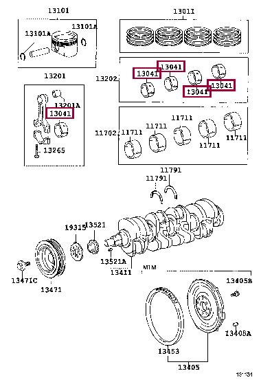 130418860101 Toyota Big End Bearings