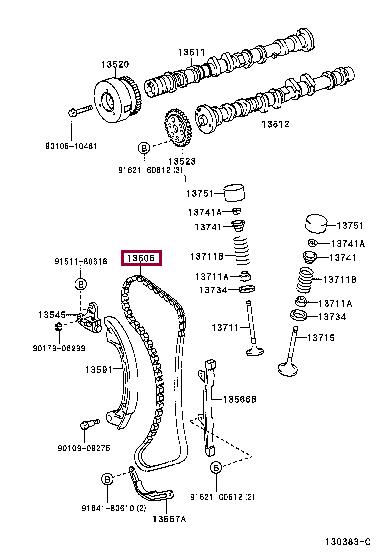 Toyota 13506-23020 Timing chain 1350623020
