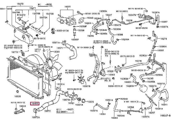 Toyota 16400-46430 Radiator, engine cooling 1640046430