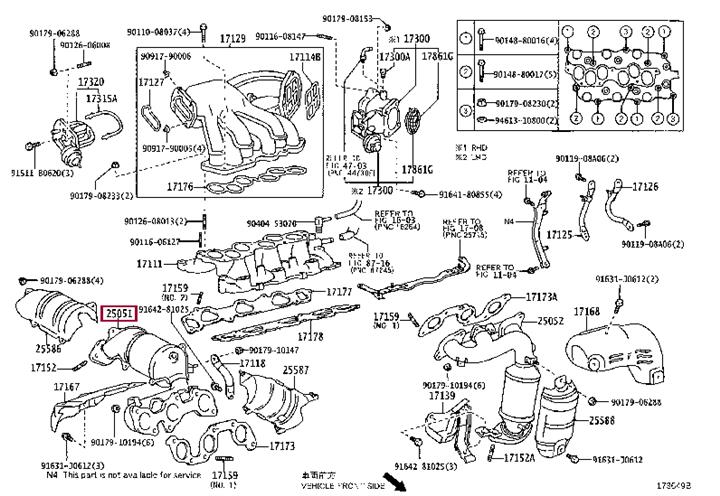 Catalyst exhaust Lexus: 2505120040 Toyota Catalytic Converter