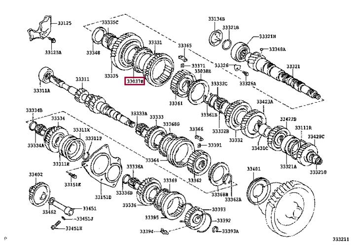 3303712040 Toyota Ring synchronizer