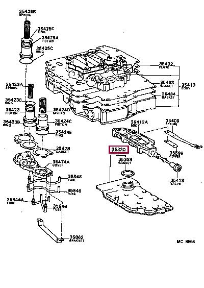 Toyota 35330-20012 Automatic transmission filter 3533020012