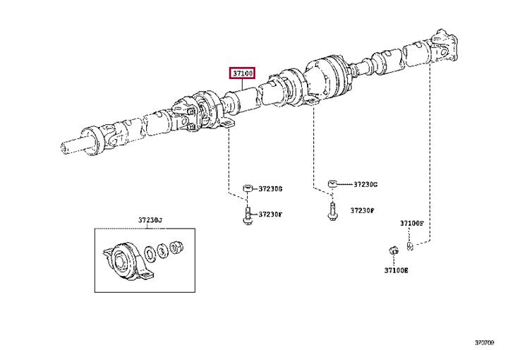 3710048040 Toyota Propeller shaft