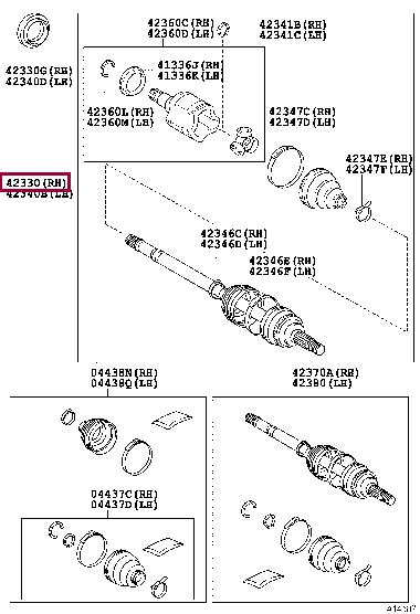 Toyota 42330-42060 Auto part 4233042060 4233042060 Toyota Auto part