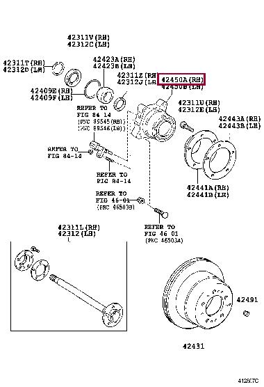 Toyota 42450-60070 Front wheel hub bearing 4245060070