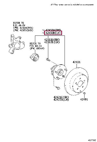 Toyota 42460-48040 Wheel bearing kit 4246048040