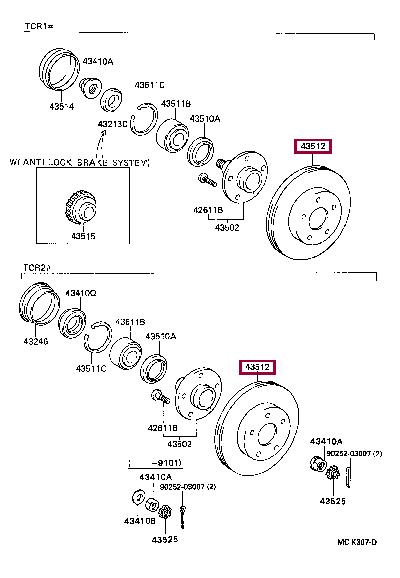 4351228070 Toyota Brake disc