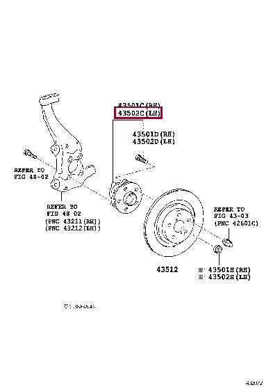 Toyota 43560-50011 Wheel bearing kit 4356050011
