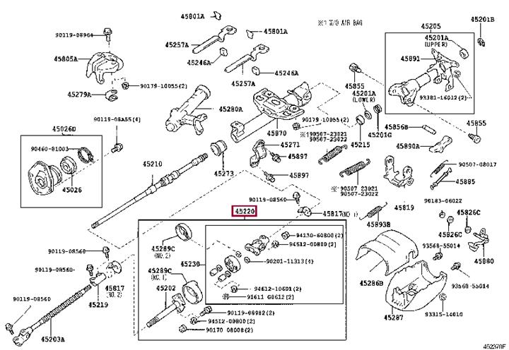 4522060202 Toyota Steering shaft