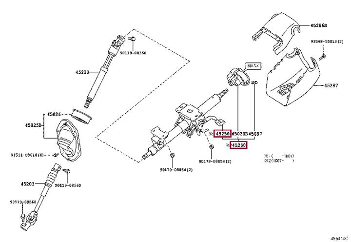 4525060B41 Toyota Steering column