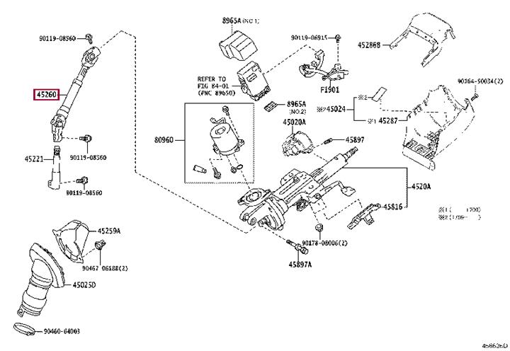 4526042110 Toyota Steering shaft