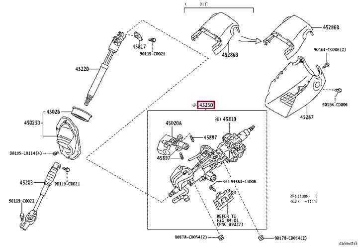 4581060041 Toyota Steering column