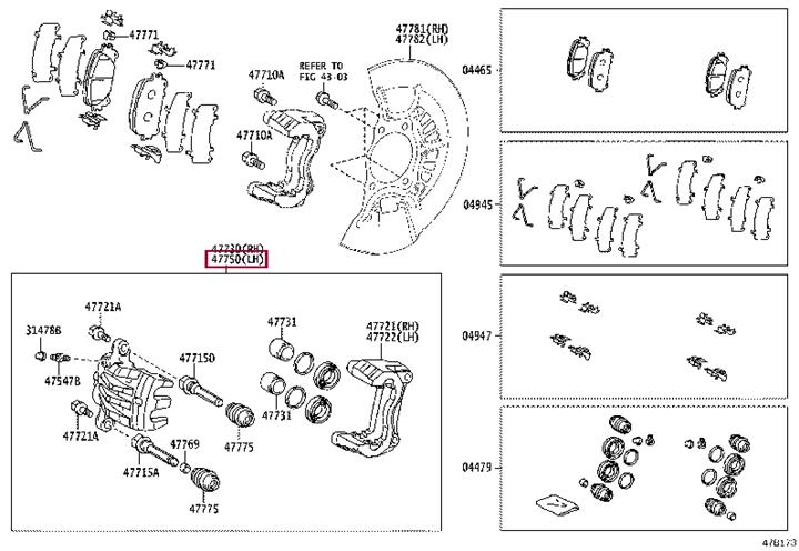 Toyota 47750-48110 Auto part 4775048110 4775048110 Toyota Auto part