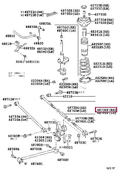 Toyota 48730-05030 Track Control Arm 4873005030