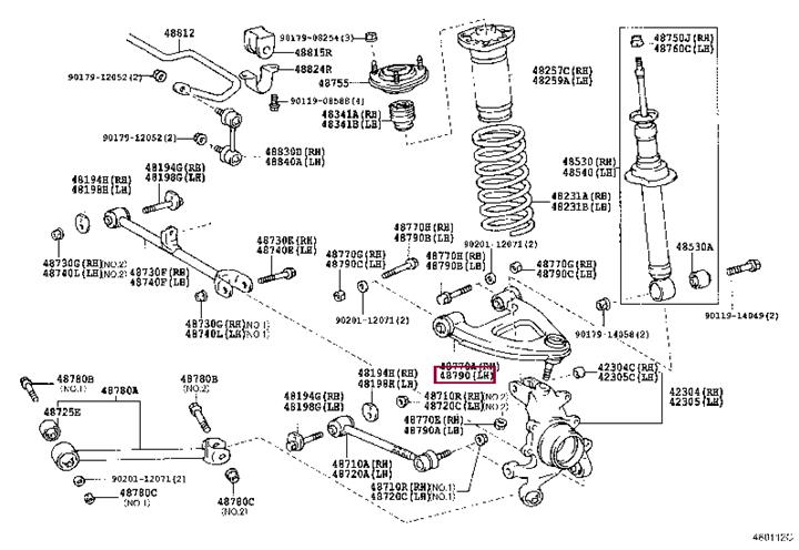 Toyota 48790-22050 Suspension Arm Rear Upper Left 4879022050 4879022050 Toyota Suspension Arm Rear Upper Left