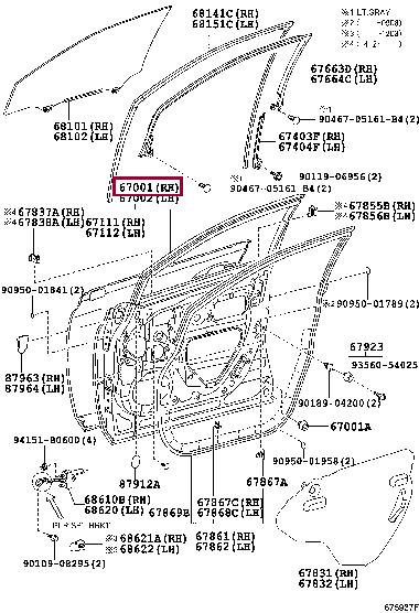 6700148120 Toyota Door front right