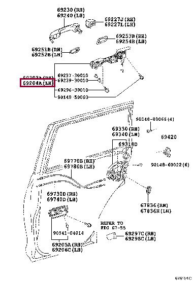 6920460070 Toyota Handle-assist