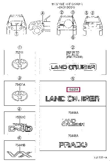 7544260180 Toyota Emblem