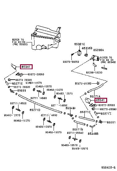 8504460060 Toyota Headlamp washer nozzle