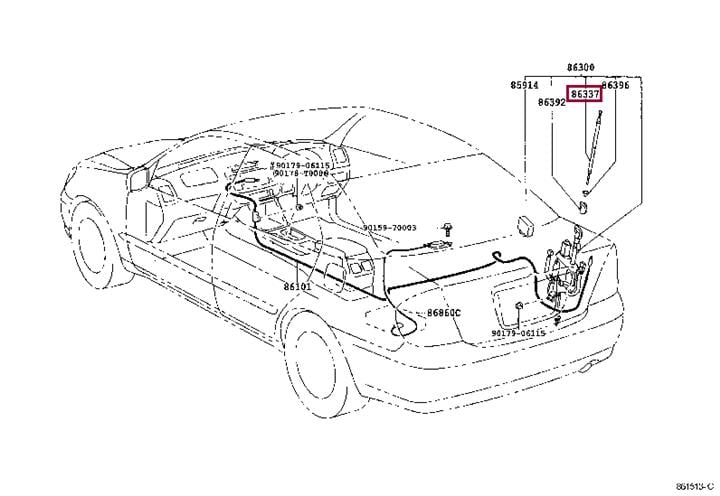 8633733230 Toyota Antenna