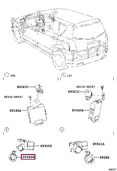 8934833060B5 Toyota Parking sensors mount