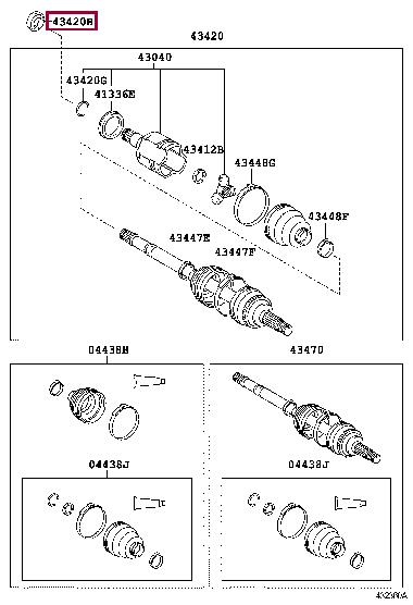 9031134044 Toyota SEAL OIL-DIFFERENTIAL