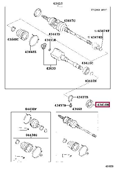 9031135060 Toyota SEAL OIL-DIFFERENTIAL