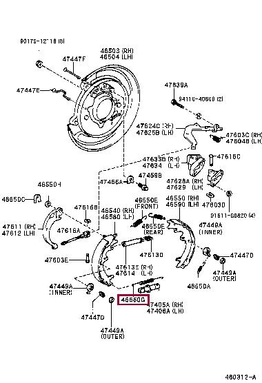 Toyota 90506-12061 Mounting kit brake pads 9050612061