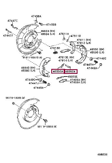 Toyota 90507-20016 Mounting kit brake pads 9050720016