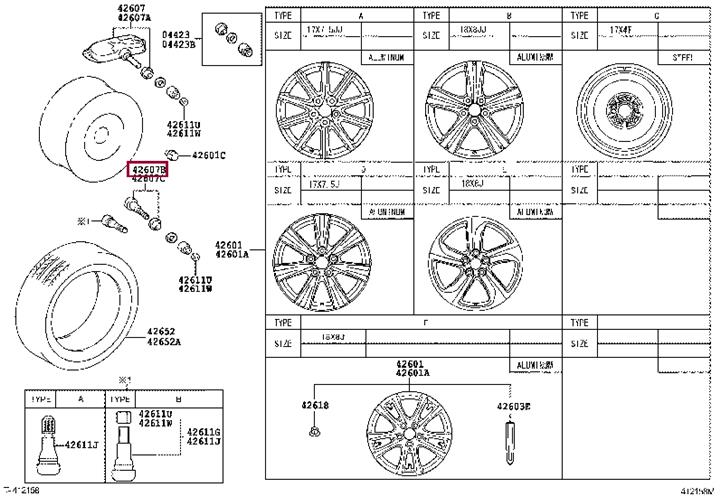 Toyota 90942-05041 Tire pressure sensor (Tpms) 9094205041