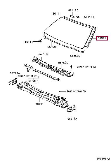 Toyota 90998-91004 Weatherstrip 9099891004