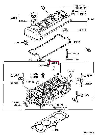 Toyota 11122-15030 Valve guide 1112215030