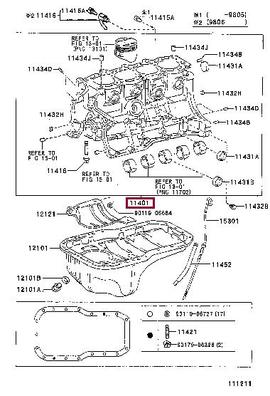 1140180691 Toyota Block assy-cylinder