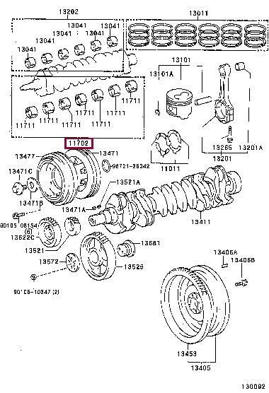 Toyota 11705-17011 Big-end bearing ki 1170517011