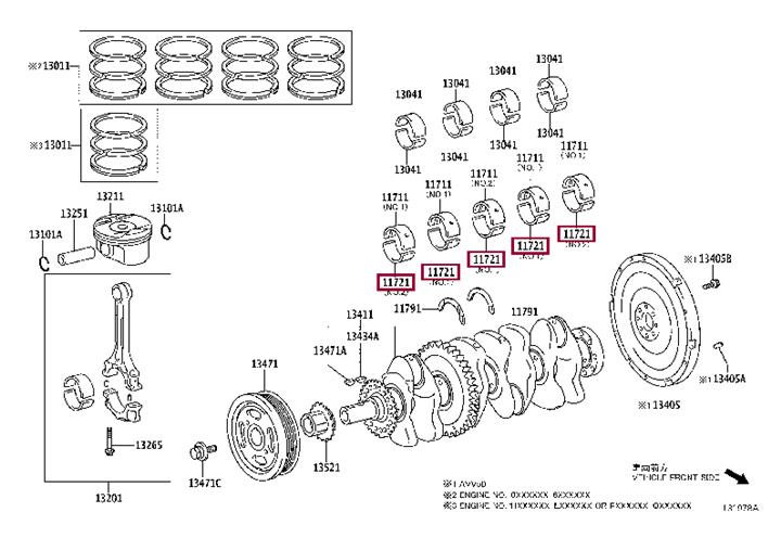 Toyota 117213605003 Big-end bearing ki 117213605003
