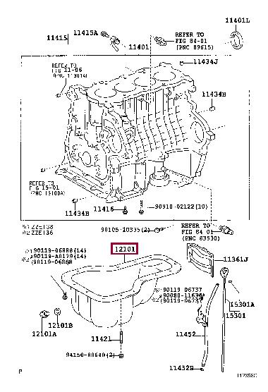 Toyota 12101-22020 Oil Pan 1210122020