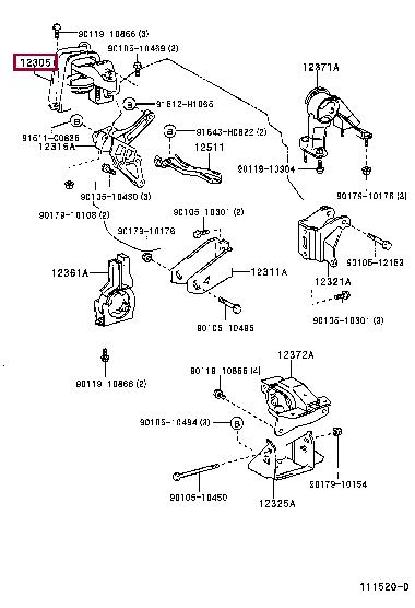 1230522300 Toyota Engine mount
