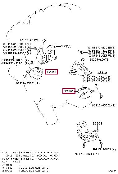 1236131121 Toyota Engine mount