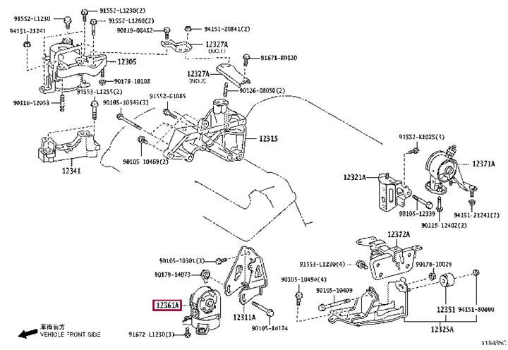 Toyota 12361-31450 Engine mount 1236131450