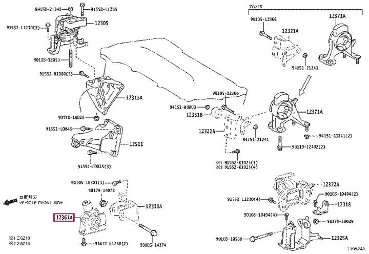 1236137240 Toyota Engine mount