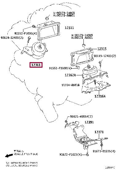 1236138190 Toyota Engine mount