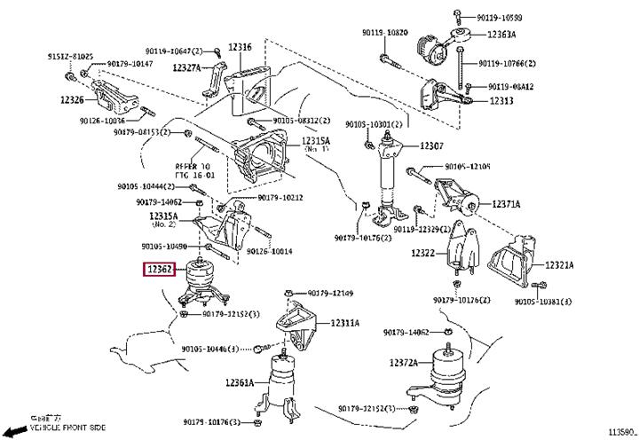 1236220040 Toyota Engine mount