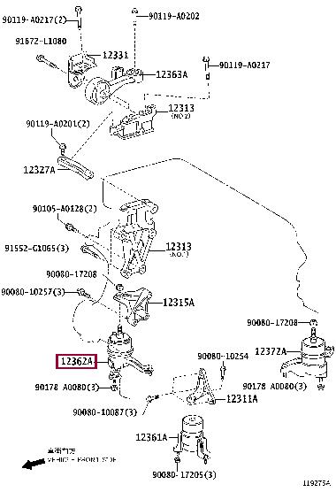 1236236052 Toyota Engine mount
